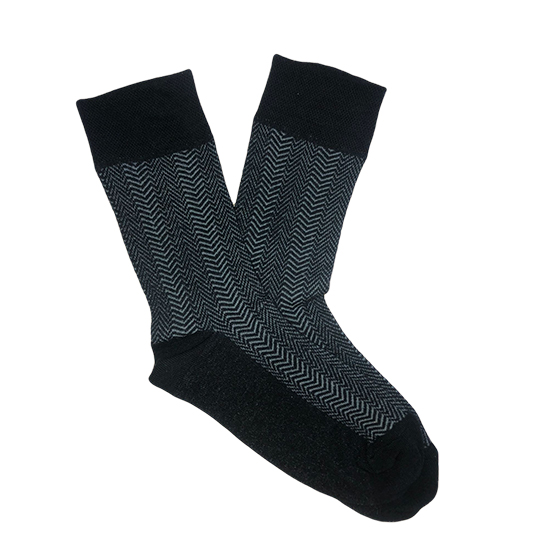 MEN'S SOCKET SOCKS WITH ZIGZAG PATTERN
