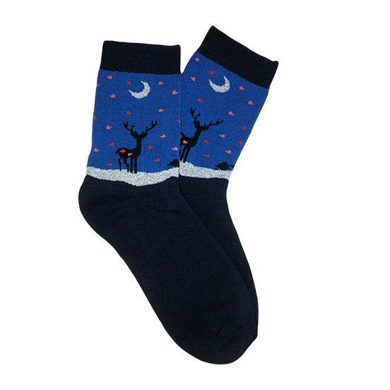 BOYS SOCKS WITH DEER PATTERN