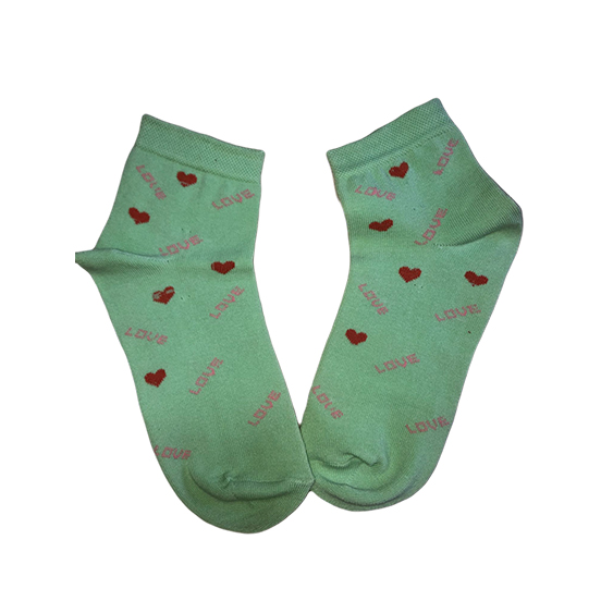 WOMEN'S BOOTIES SOCKS WITH HEART PATTERN