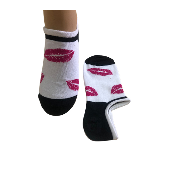 WOMEN'S BABET SOCKS WITH LIP PATTERN